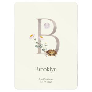 Personlig Milestone® babyplakat - Brev