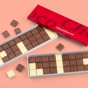 Sjokolade med egen personlig tekst