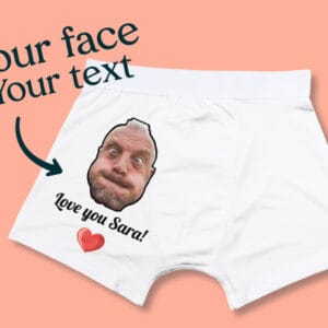 Boksershorts med eget foto & tekst