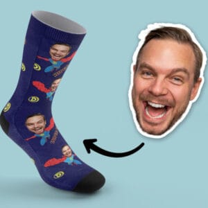Personlige sokker med foto - Super Dad